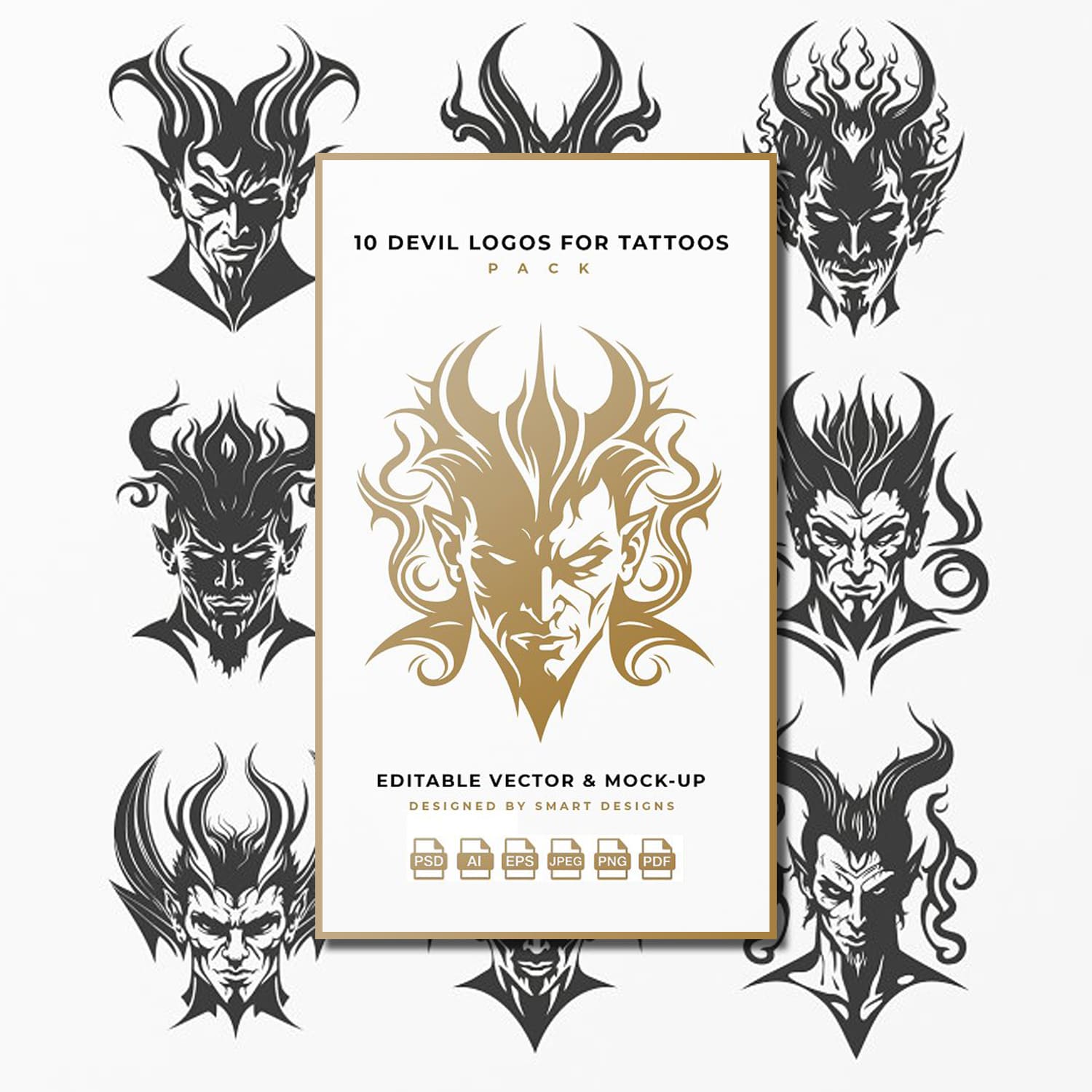 Devil logo icon design template flat vector 8282516 Vector Art at Vecteezy