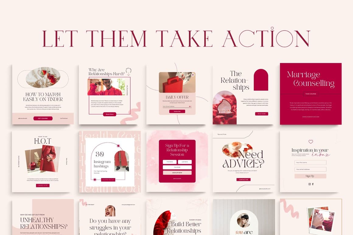 Call to action sale romance creator for coach canva.