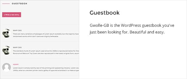 Guestbook, Gwolle-GB is the WordPress guestbook you've just been looking for.