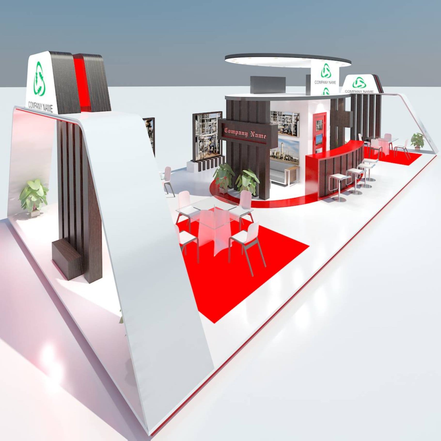 Top view of Exhibition Stands Collection 4.