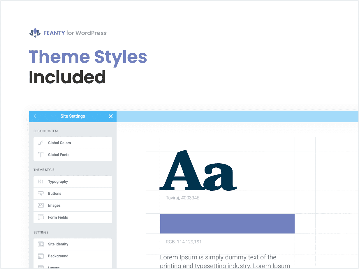 Theme styles included.