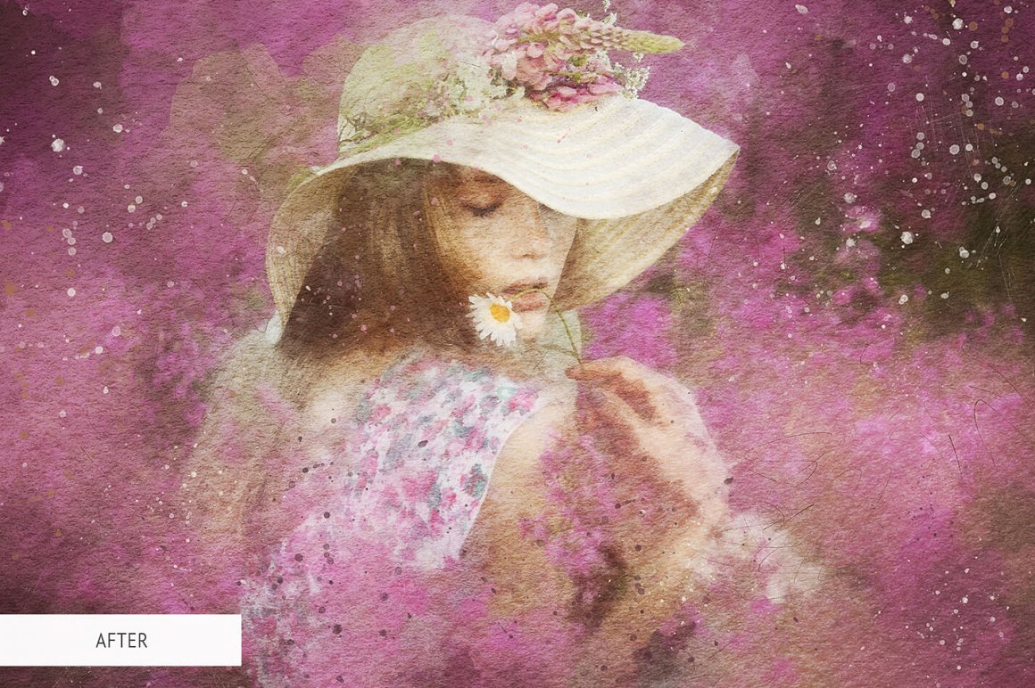 GIRL in a hat with flowers.
