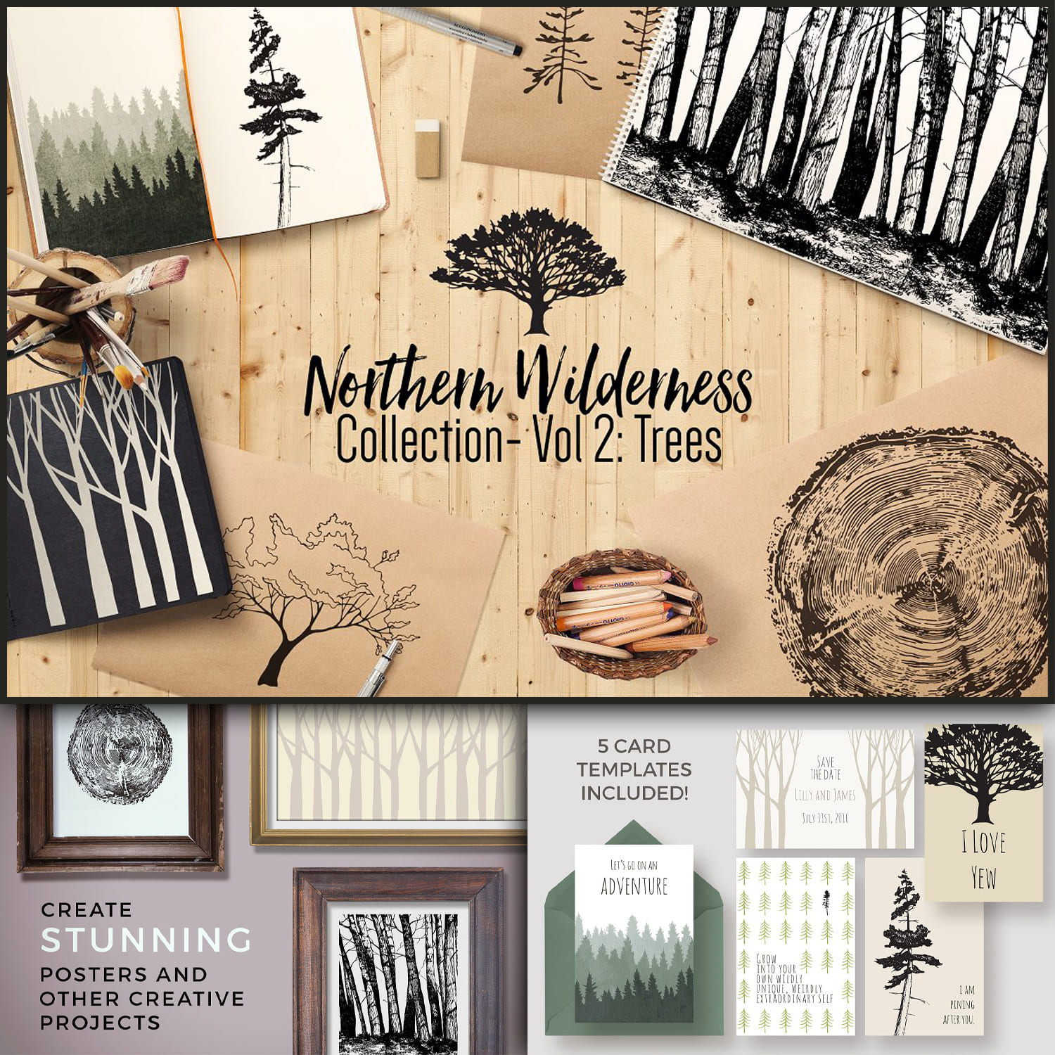 Three slides of the Northern Wilderness collection.