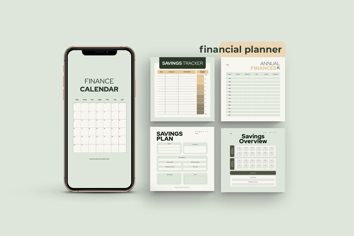 “Finance calendar” is written on the phone screen.