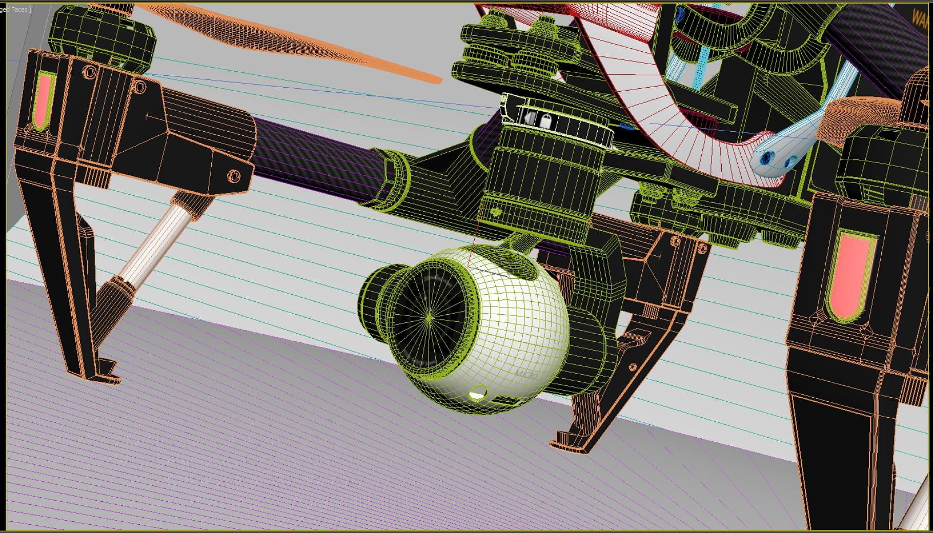 Image of the quadcopter camera in the computer program.