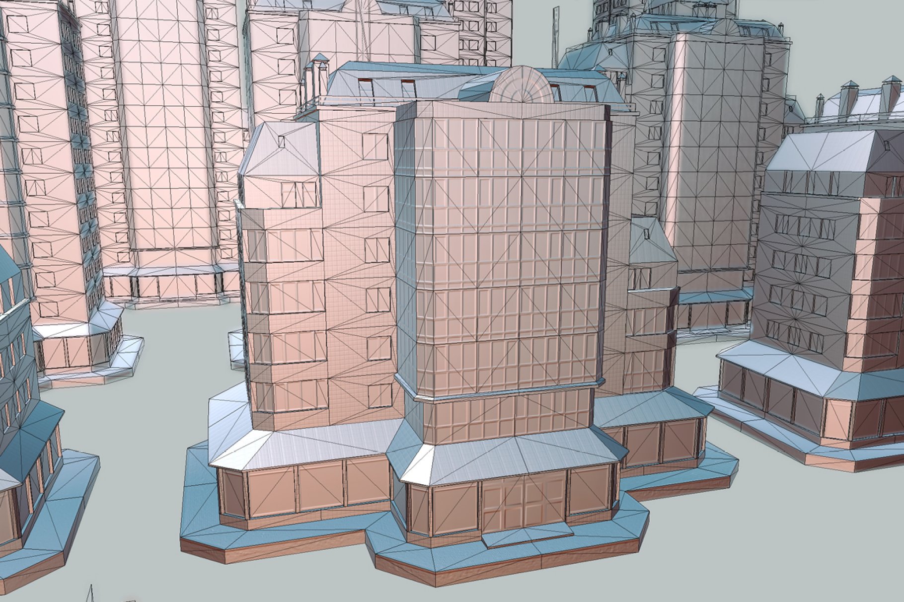 Template image of buildings.