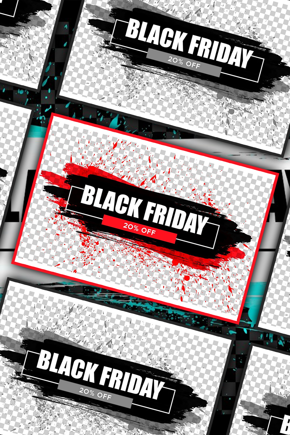 Pinterest illustrations black friday sale black web banner.