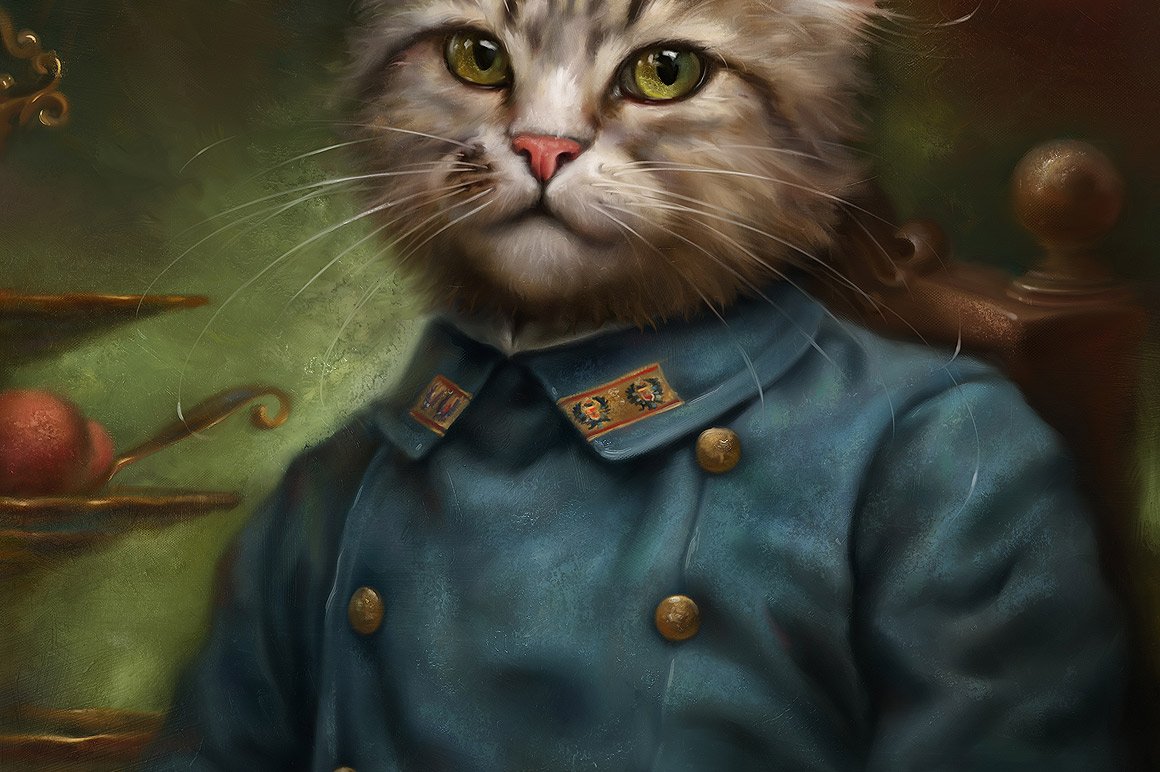 Cat in uniform.