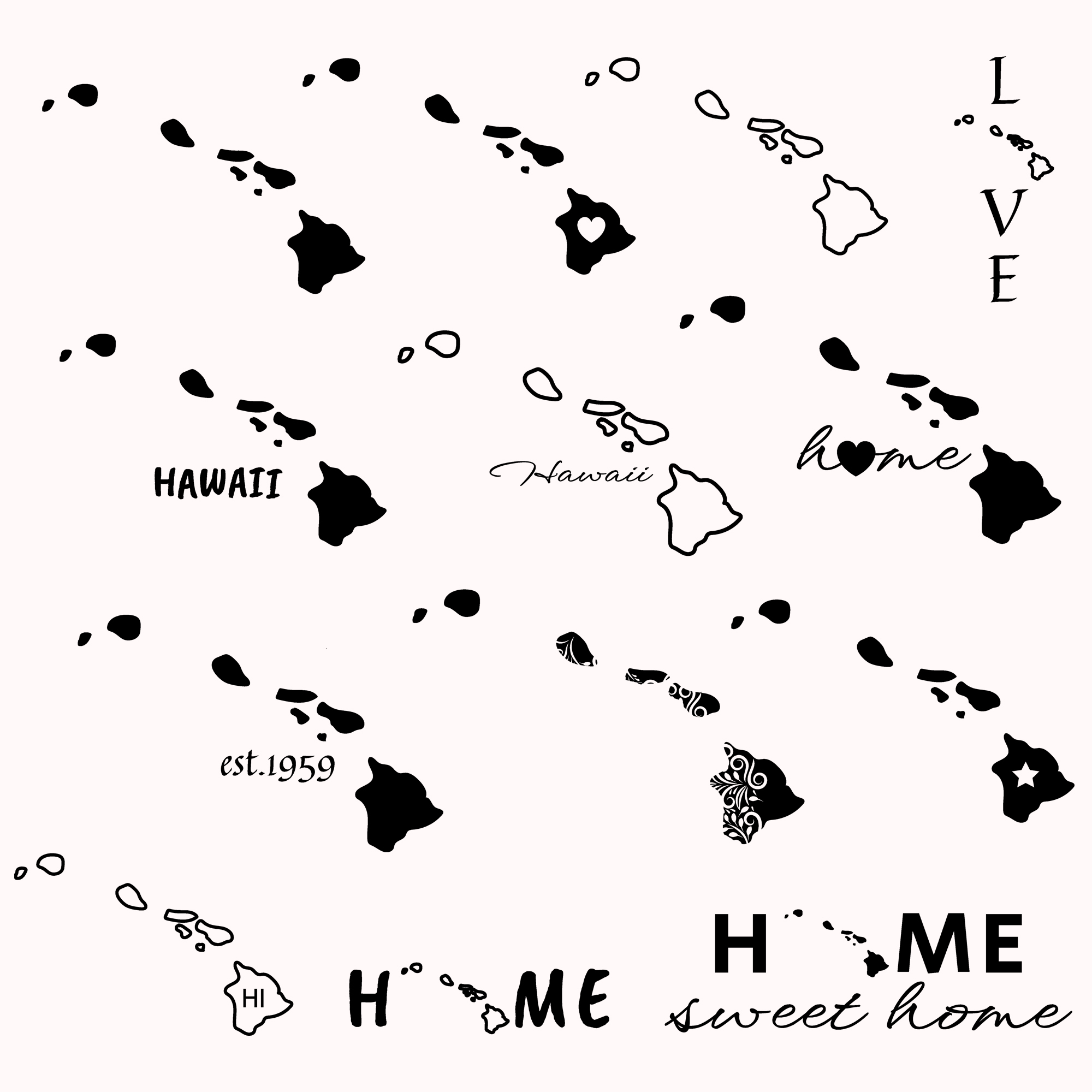 Images with hawaii state svg cut.