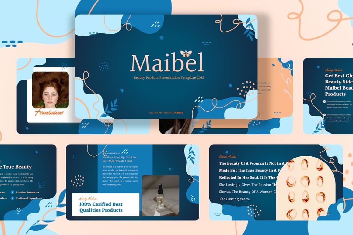 Maibel powerpoint slides, beauty presentation.