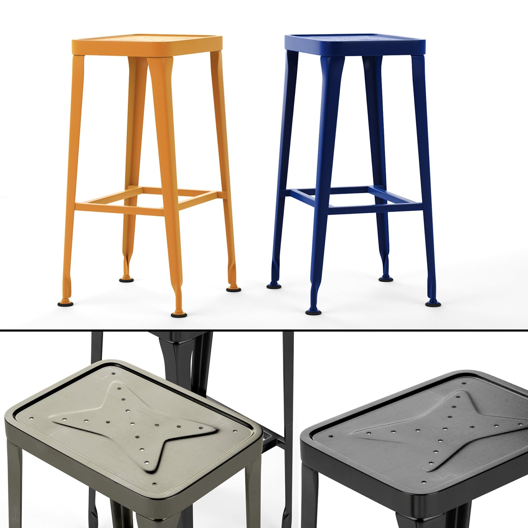 Carbon Bar Stool on a white background.