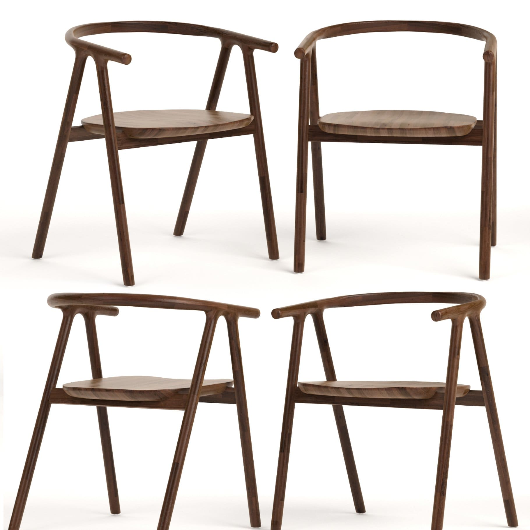Thin wooden legs Tanaka Dining Chair Industry West.