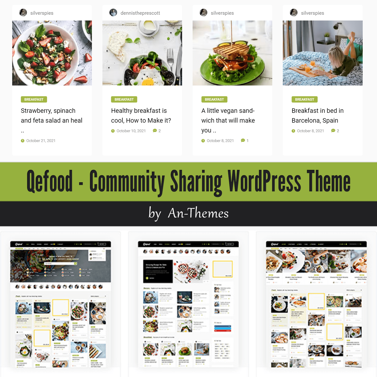 Qefood - Community Sharing WorldPress Theme, second picture 1500x1500.