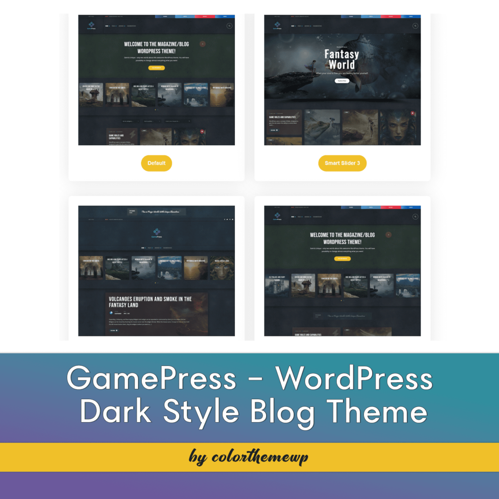 GamePress - WordPress Dark Style Blog Theme – MasterBundles