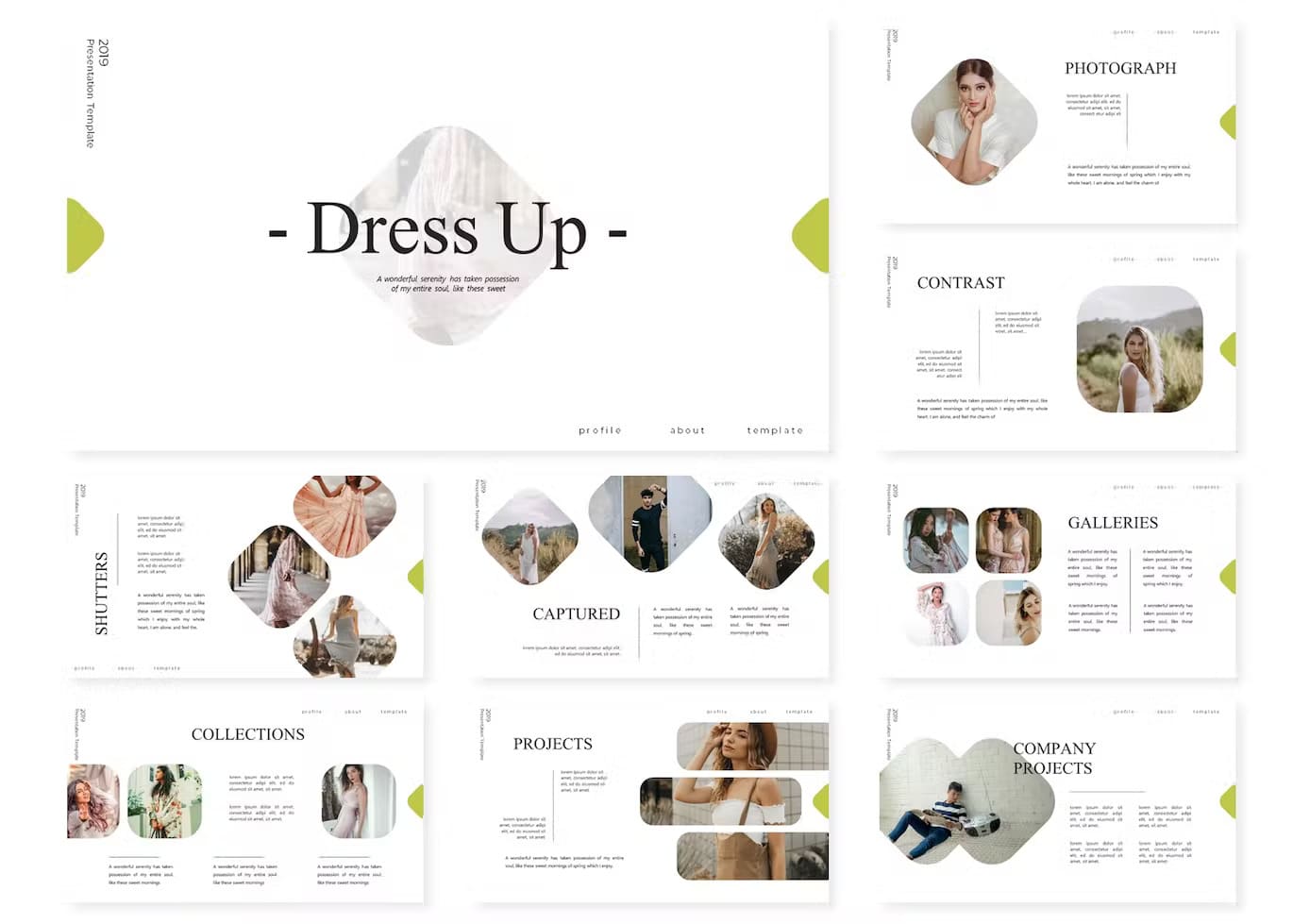 Projects of Dress Up Keynote Template.