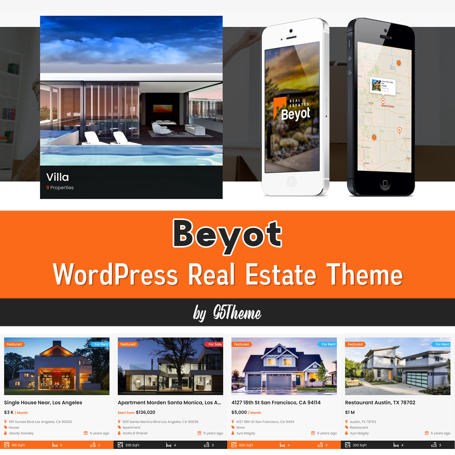 Images with beyot wordpress real estate theme.