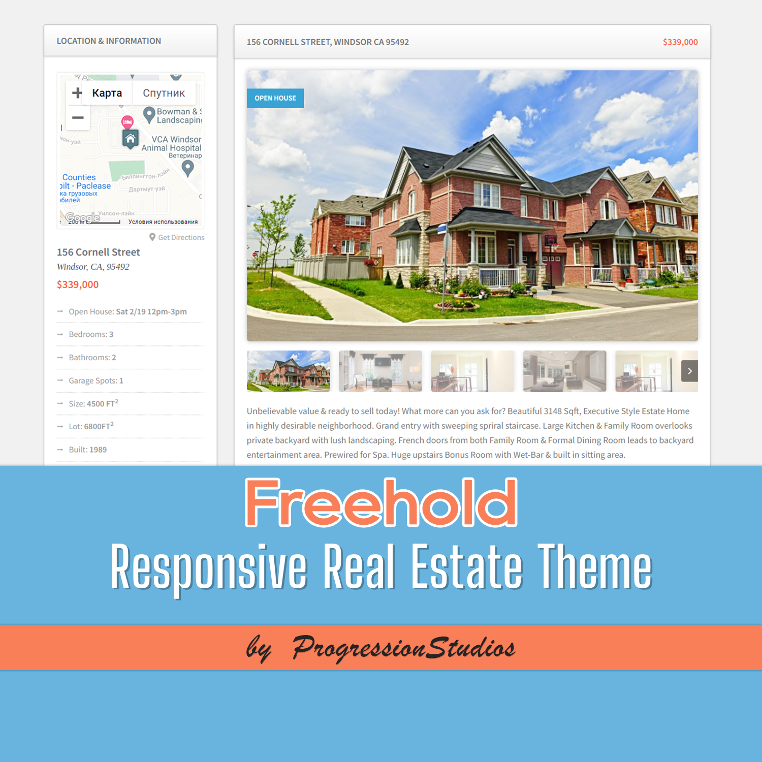 Preview freehold responsive real estate theme.