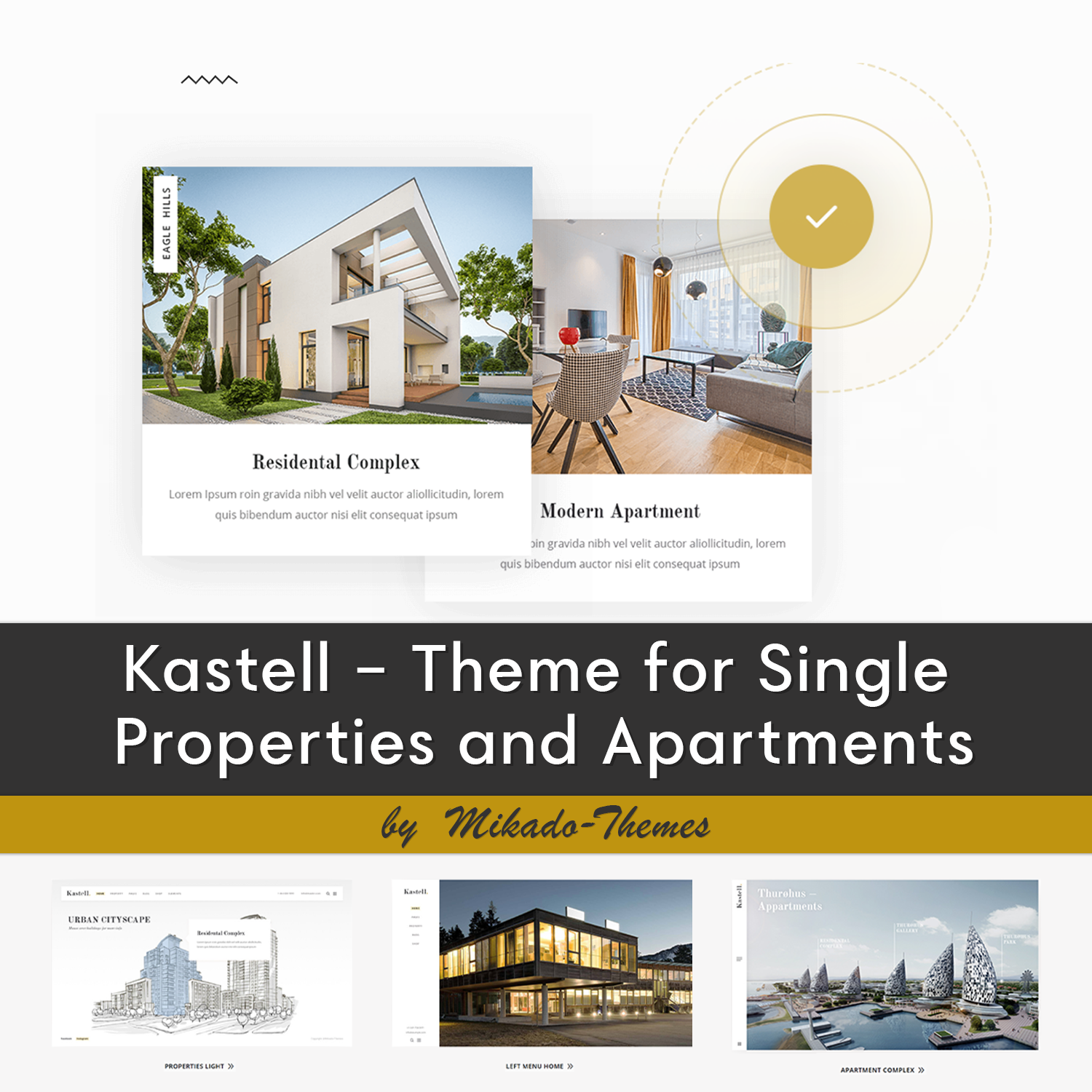 Images with kastell theme for single properties and apartments.