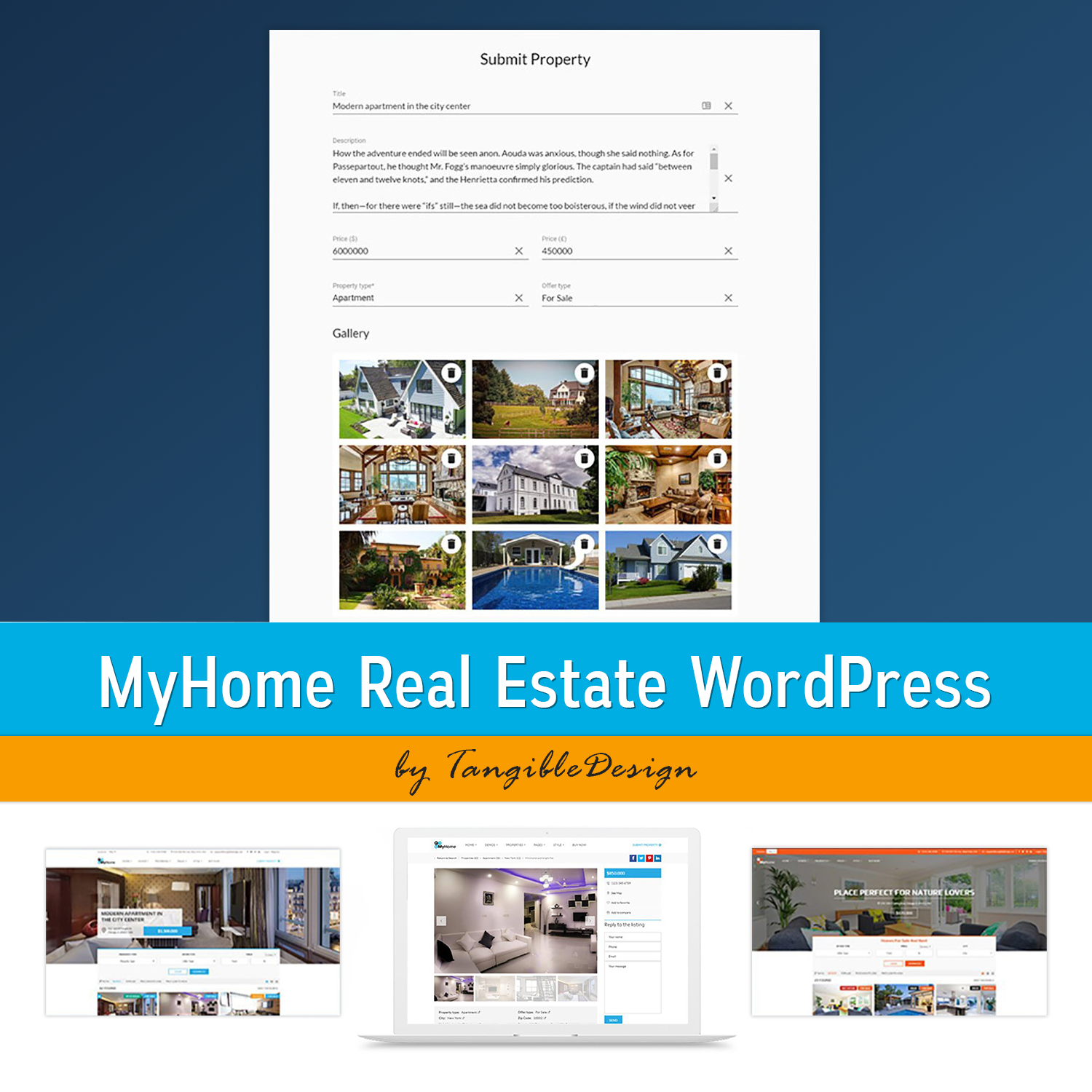 Images with myhome real estate wordpress.