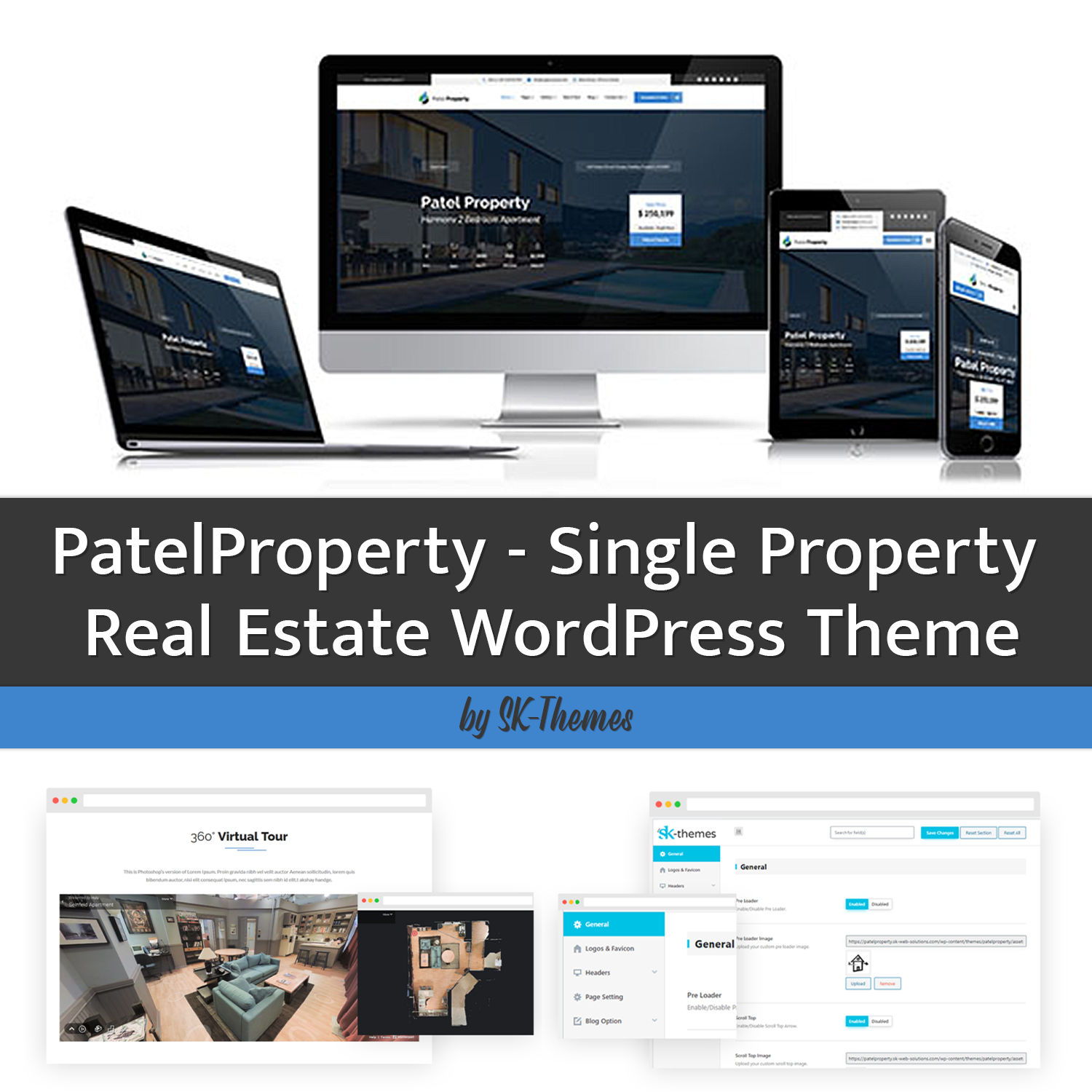 Preview patelproperty single property real estate wordpress theme.