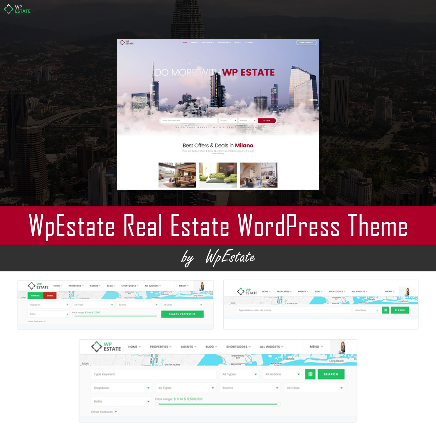 Images with wpestate real estate wordpress theme.