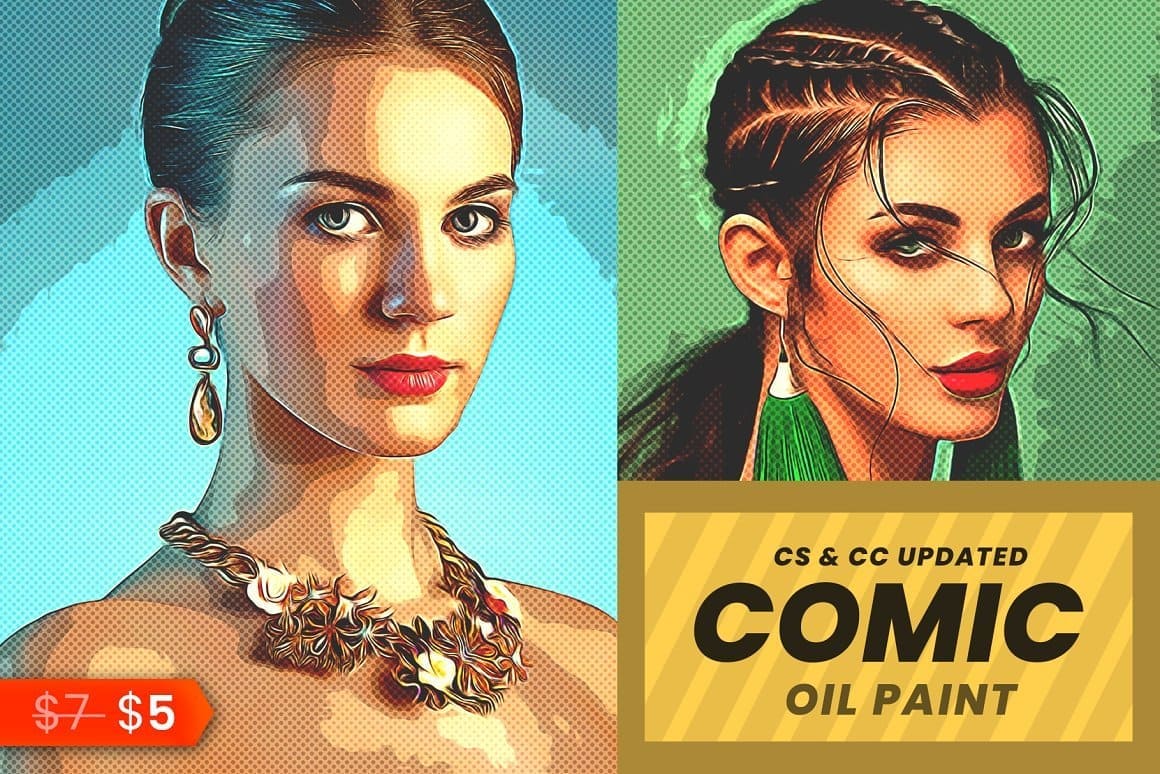 Portraits of girls from the comics with oil paint.