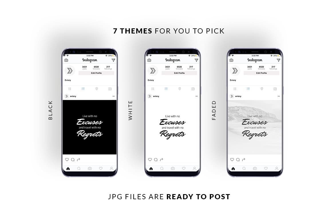 7 themes for you to choose JPG files are ready to post.