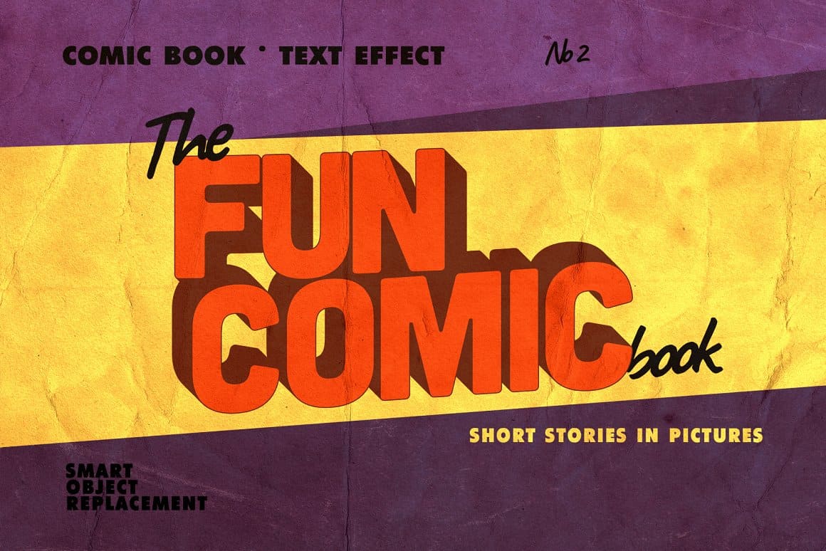 The fun comic book, smart object replacement.