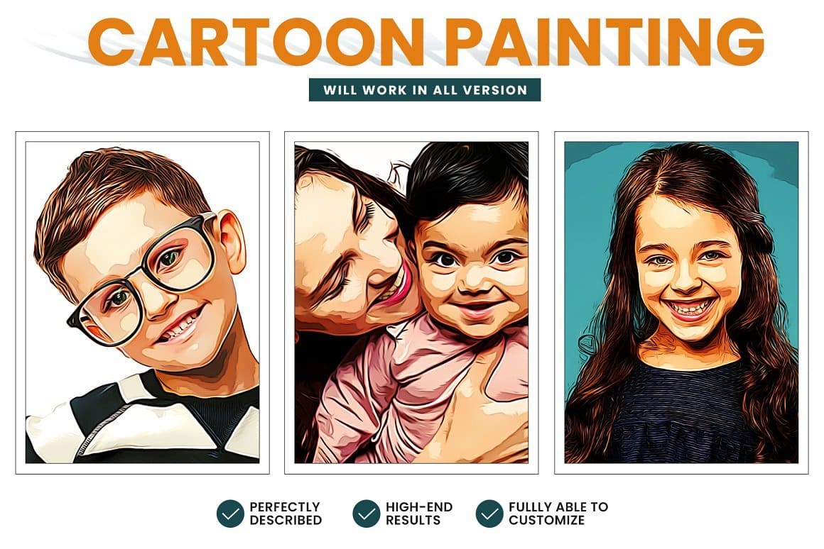 Cartoon painting will work in all versions.
