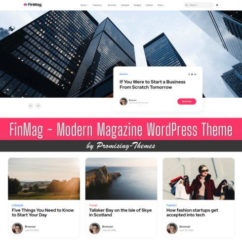 FinMag - Modern Magazine WordPress Theme.