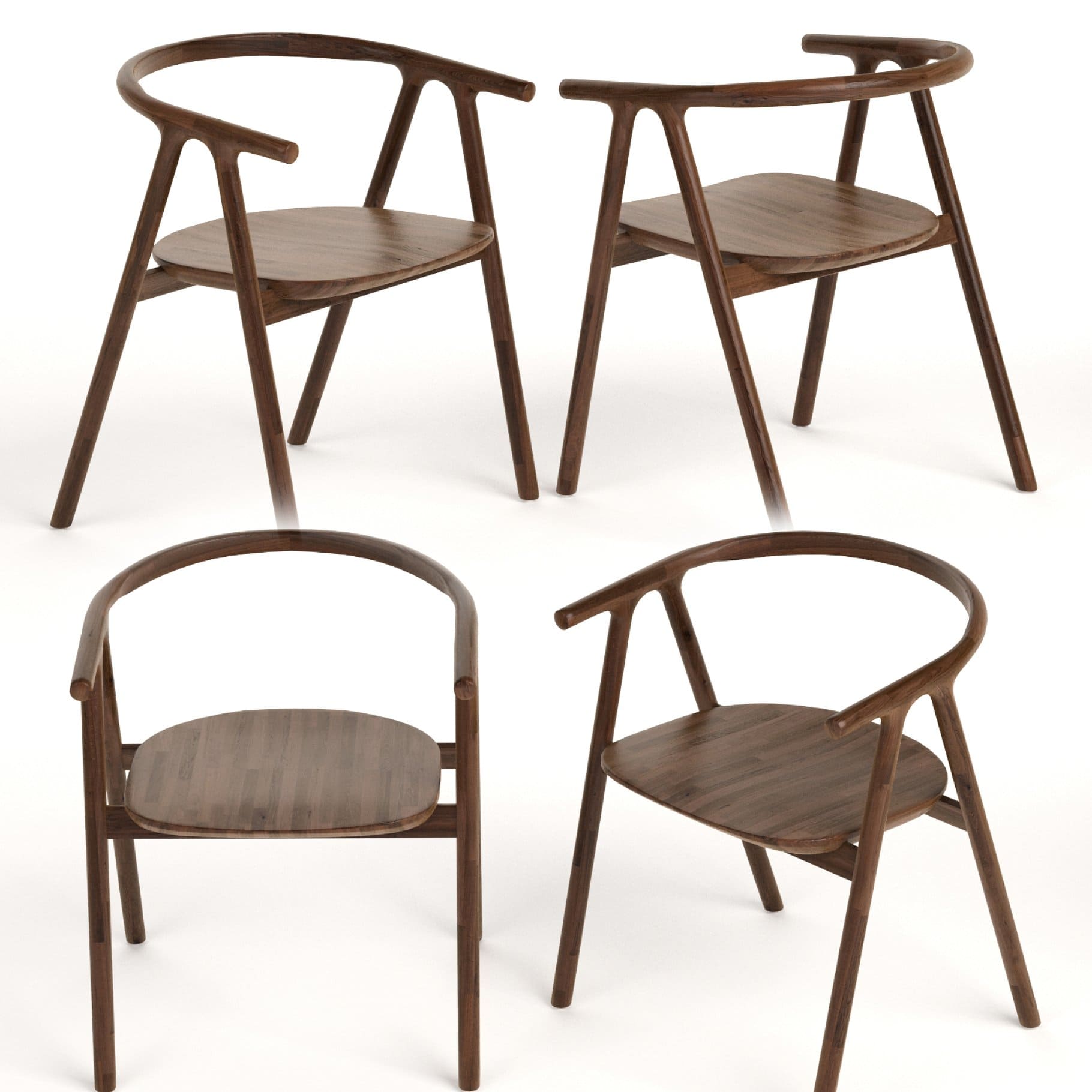 Tanaka Dining Chair Industry West from different angles.