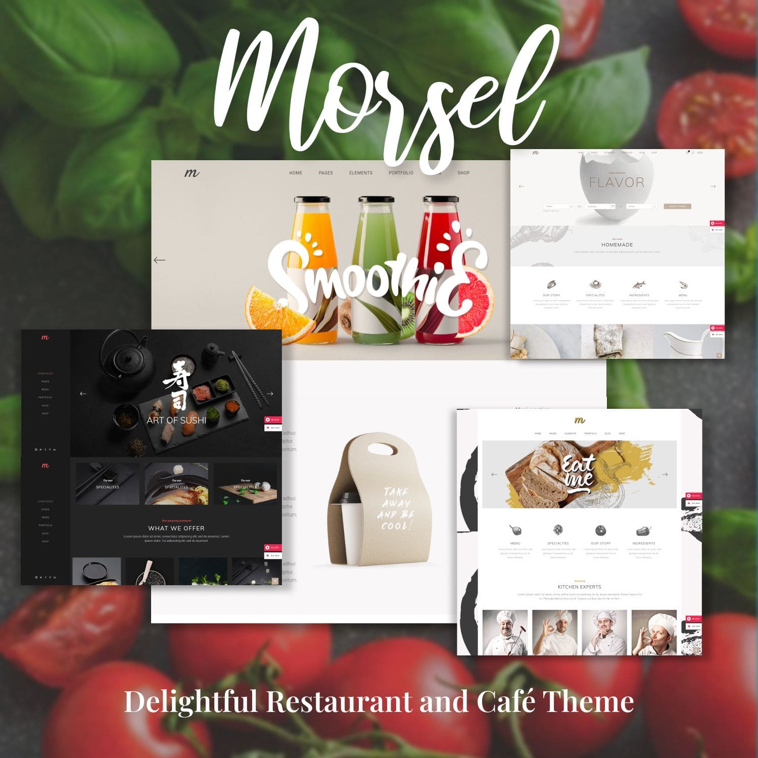 Morsel - Delightful Restaurant and Café Theme is perfect for any kind of restaurant, cafe or sushi bar.