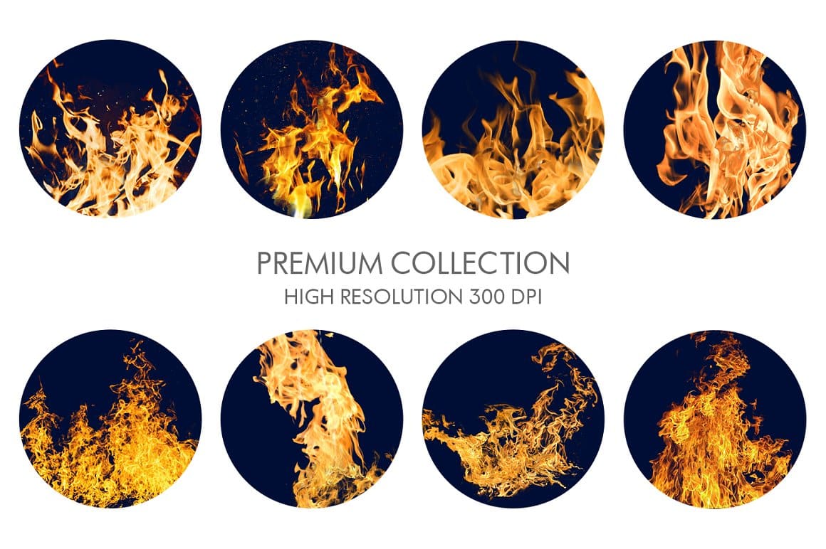 Premium collection high resolution 300 DPI of fire.