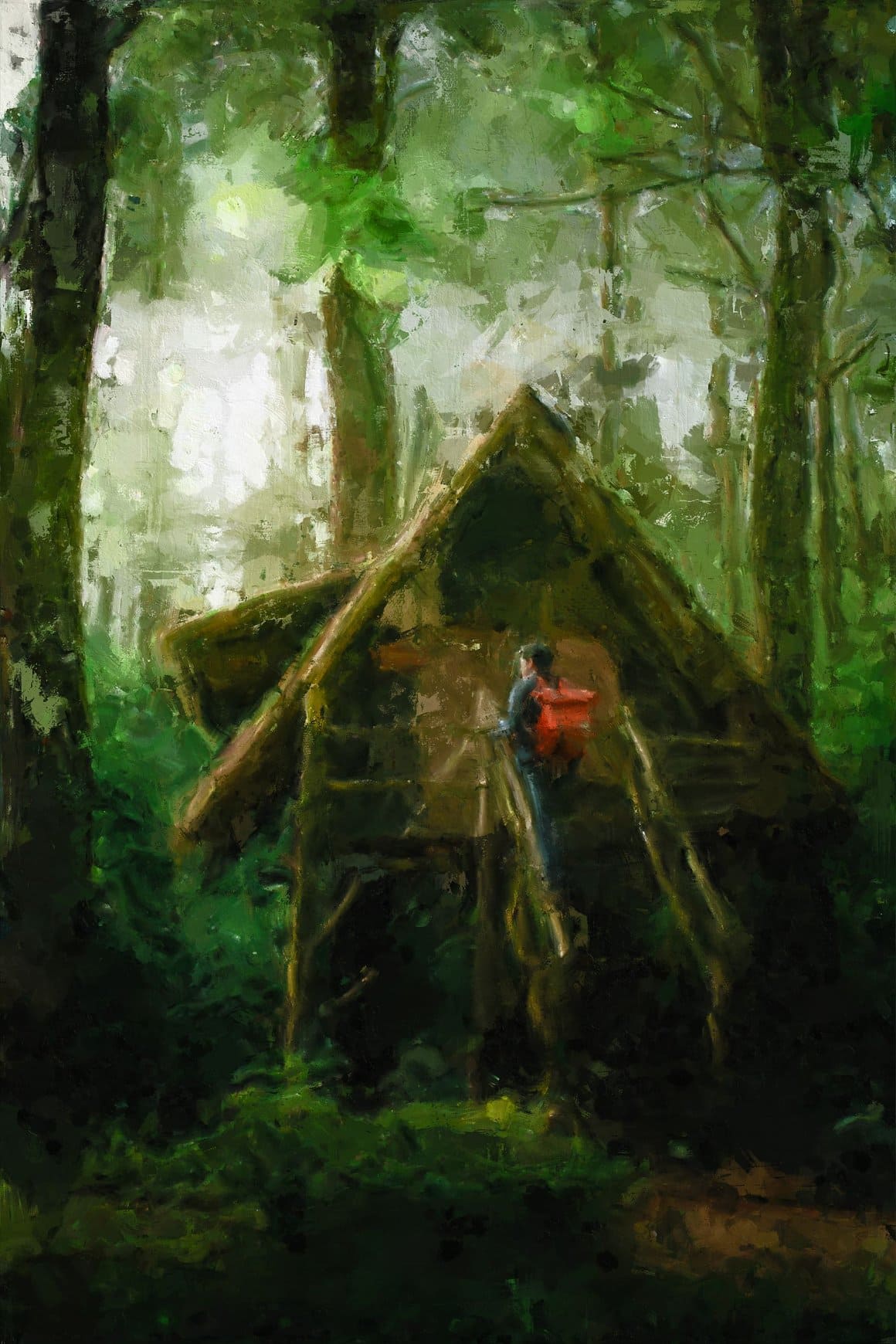 Image of a forest house using Painted Photoshop Effect.