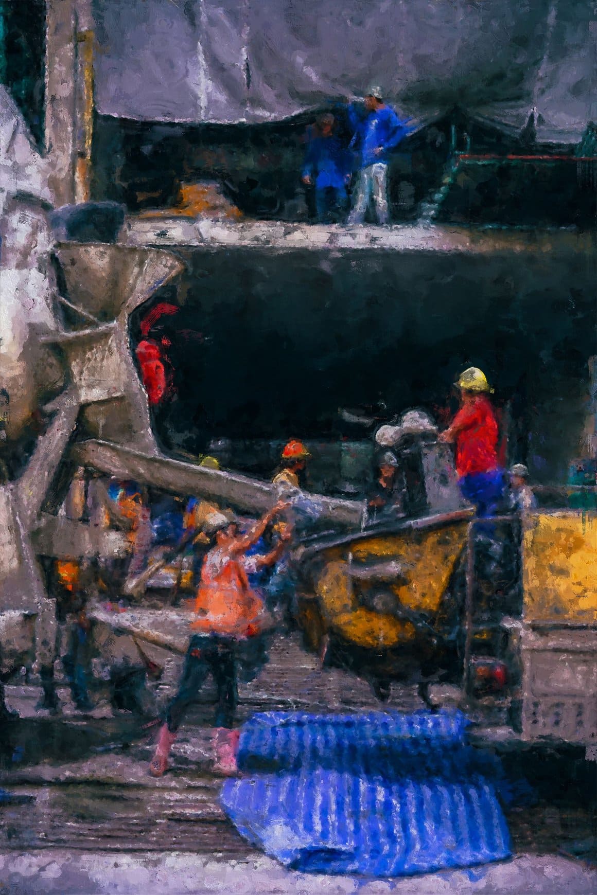 Image of construction using Painted Photoshop Effect.