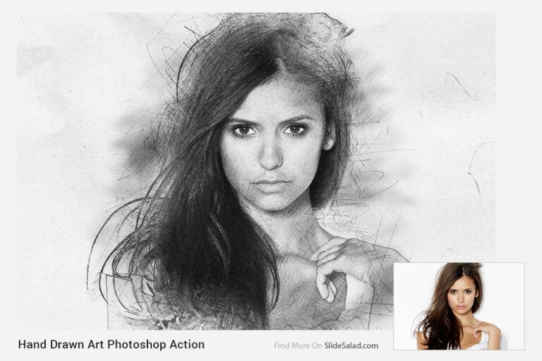 Hand Drawn Art Photoshop Action – MasterBundles