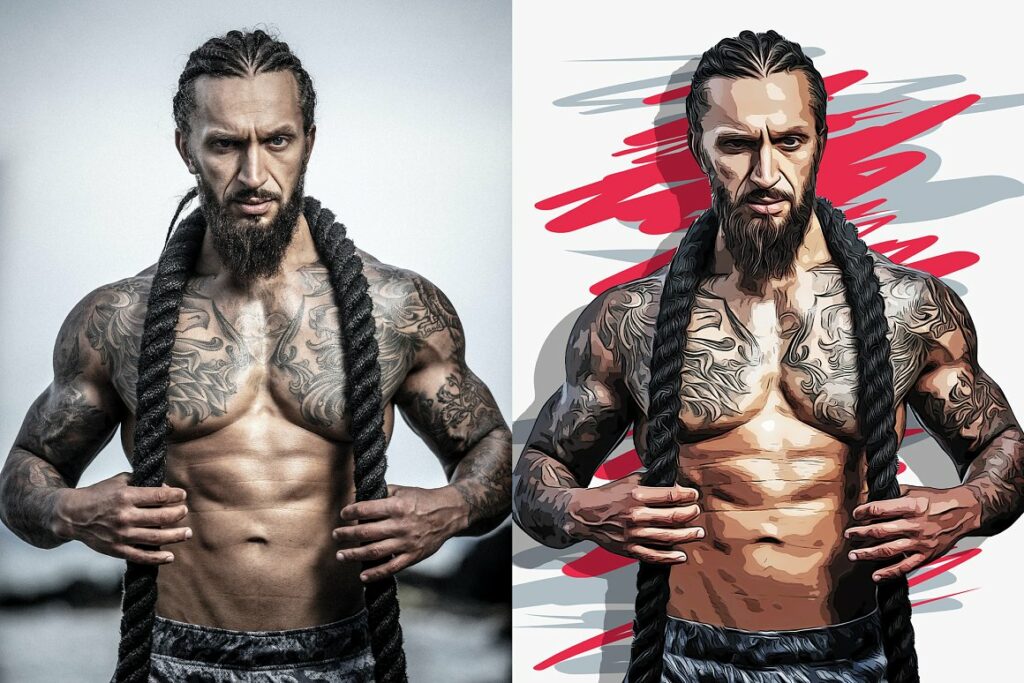 Cartoon Vector Art Photoshop Action – MasterBundles