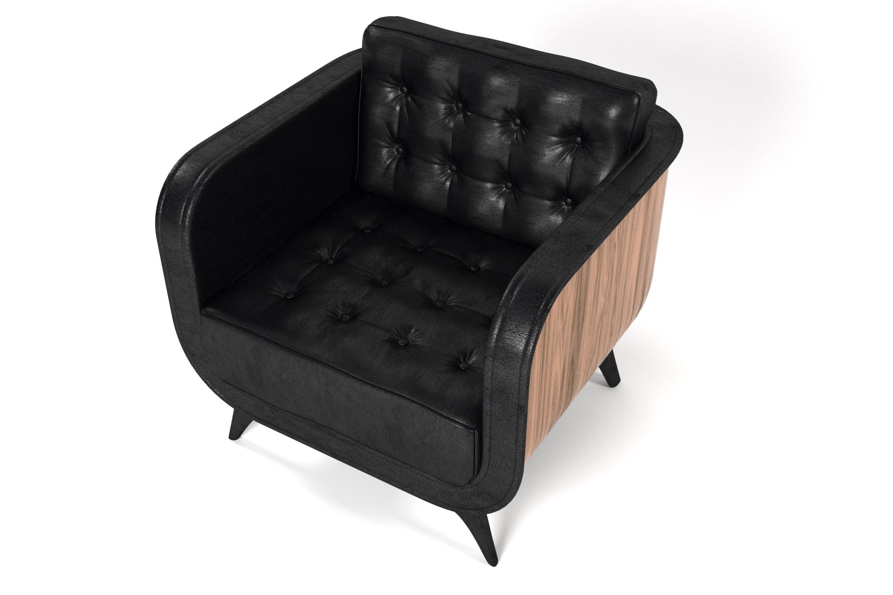 Black and brown armchair.