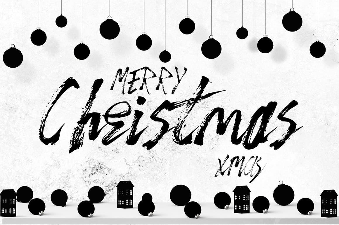 Merry Christmas written in cranberries font.
