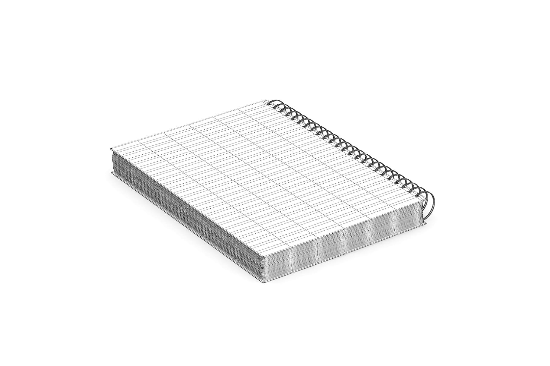 Notepad with spring in line.