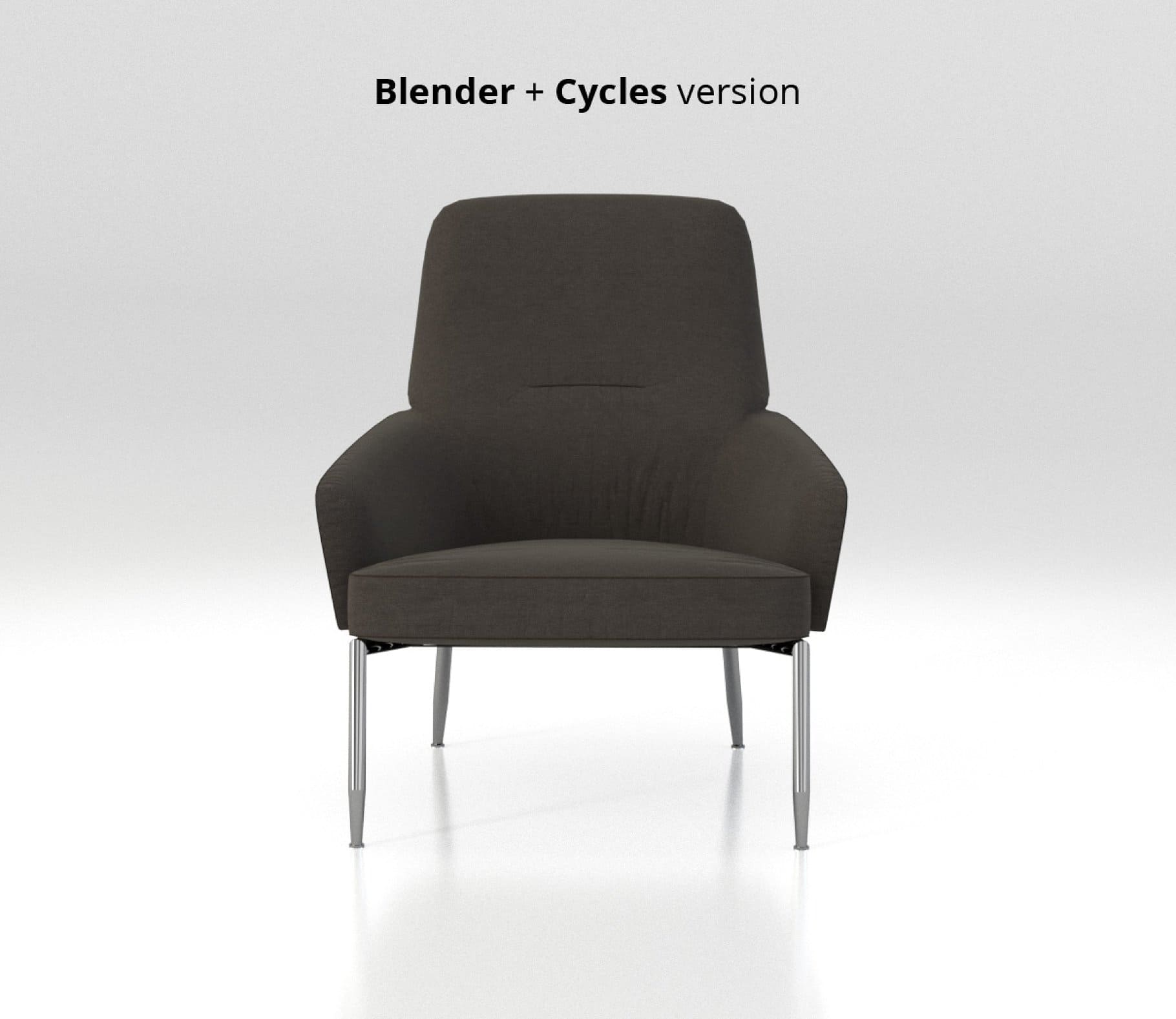 Blender + Cycles version of Minotti Coley Armchair.