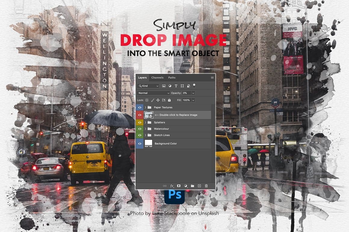 Simply drop the image into the smart object.