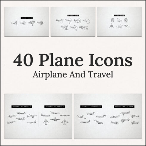 Preview images plane icons airplane travel.