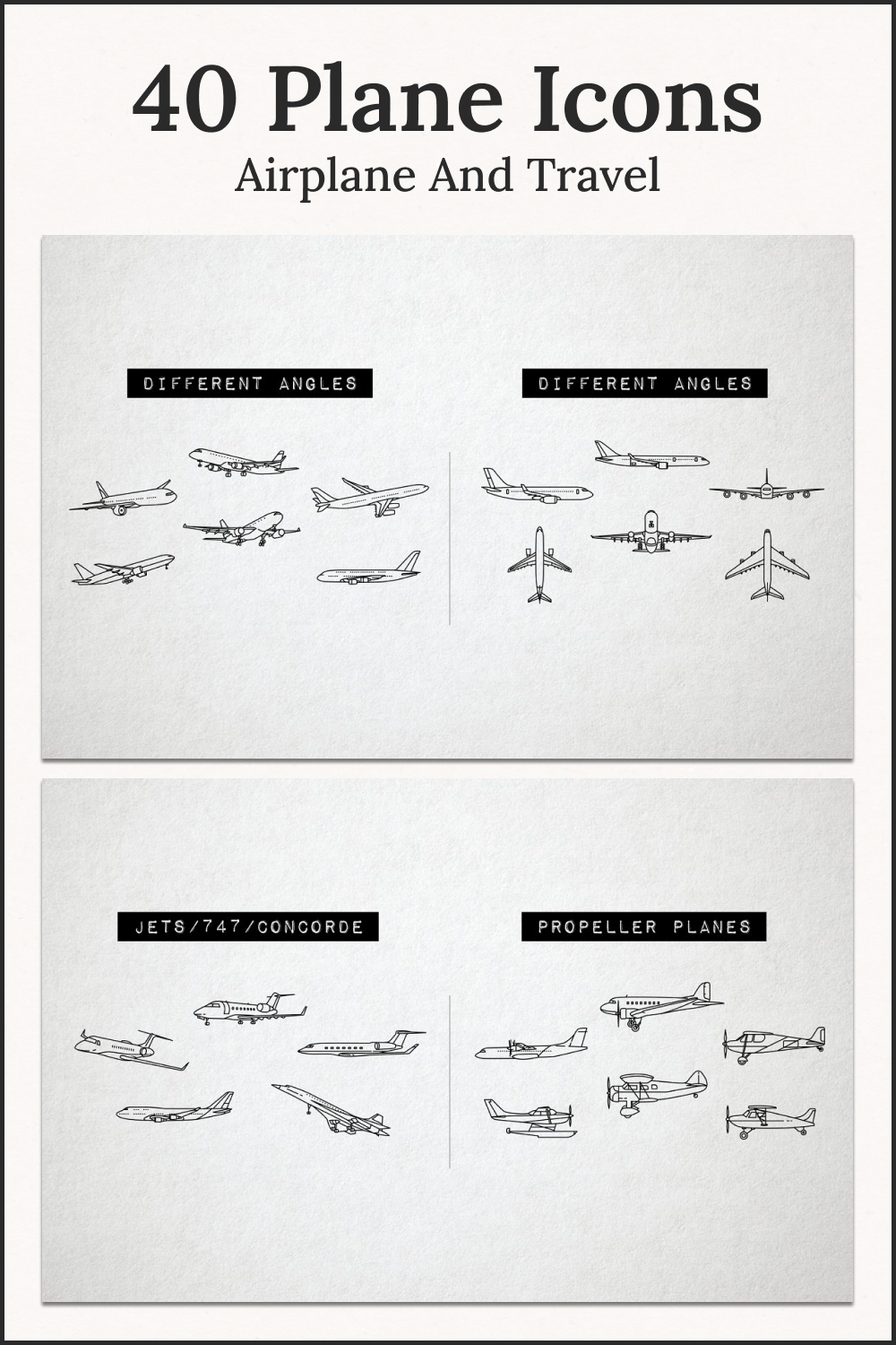 Pinterest illustrations plane icons airplane travel.
