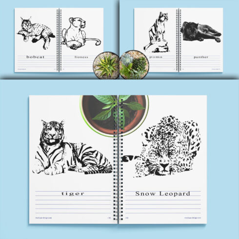 Wild Cat Family. Vector Illustration – MasterBundles