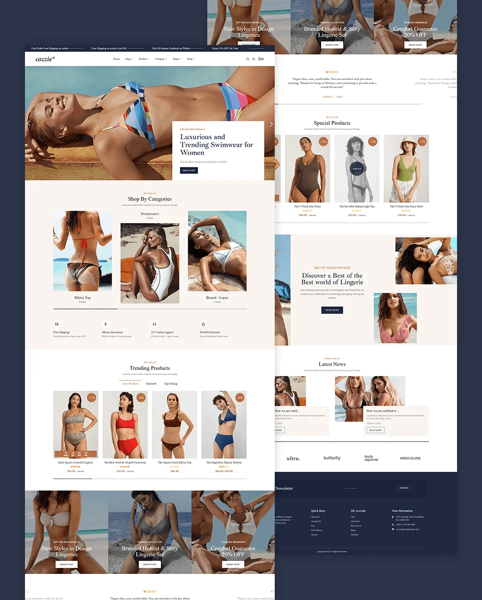 Bikini images on models.