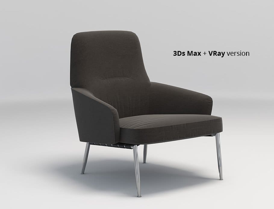 3Ds Max + VRay version of Minotti Coley Armchair.