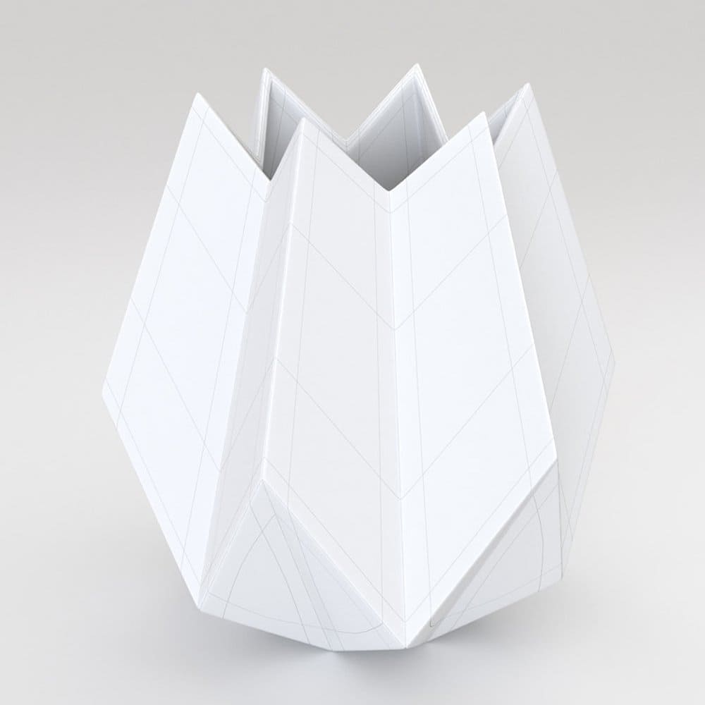 3D model of a large geometric vase.