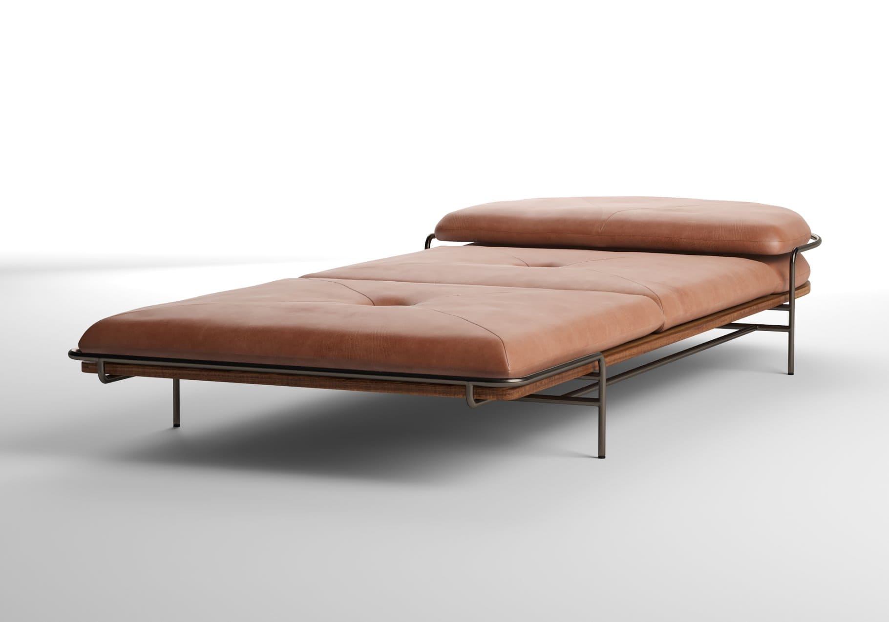 The photo shows the lower part of the Geometric Daybed by Bassam fellows.