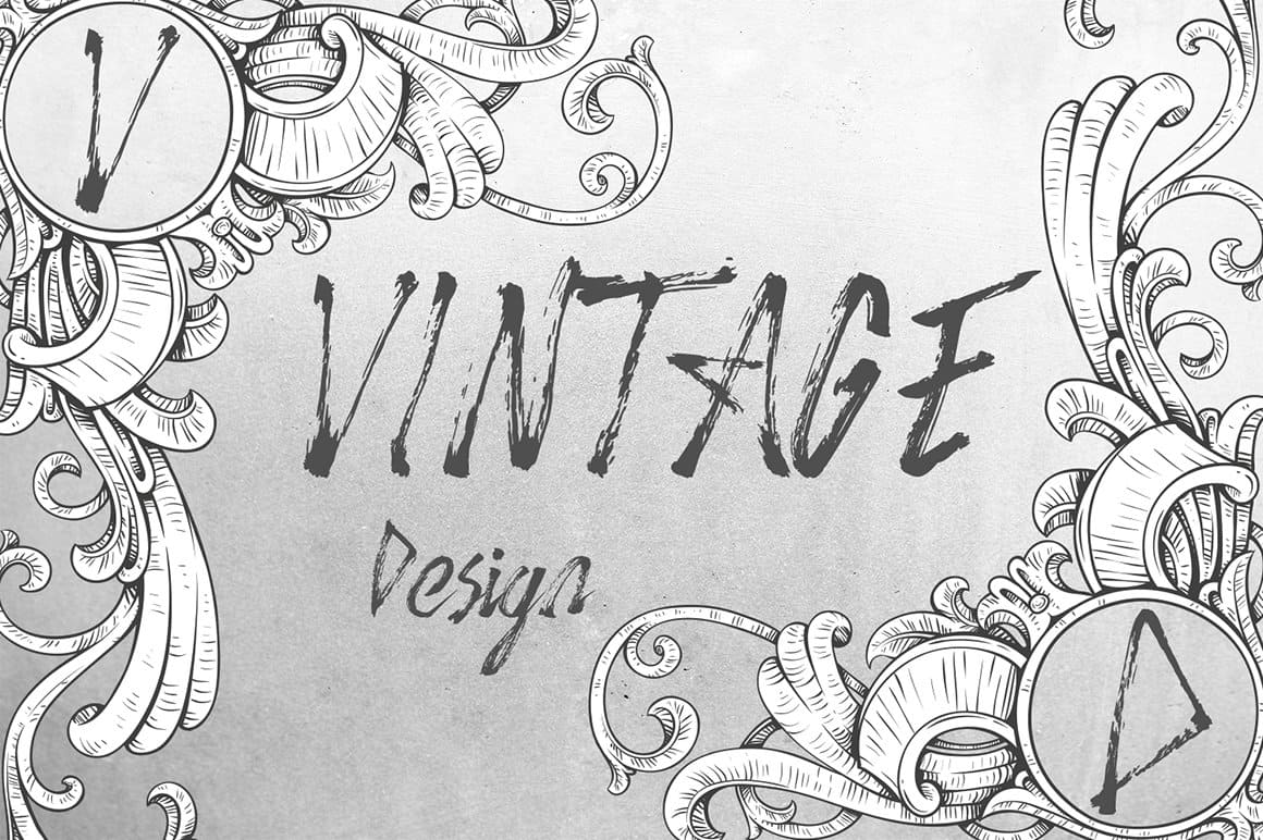 Vintage design written in cranberries font.